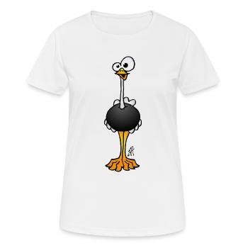 Strauß - Frauen T-Shirt atmungsaktiv - Weiß - Vorne - AI Model Female 172 dark (172cm)