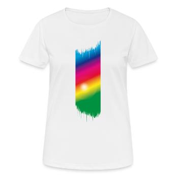 Spectre des couleurs - Arc-en-ciel - T-shirt respirant Femme - blanc - Devant - AI Model Female 172 dark (172cm)