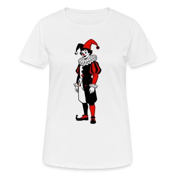 Joker mittelalterlich - Frauen T-Shirt atmungsaktiv - Weiß - Vorne - AI Model Female 172 dark (172cm)
