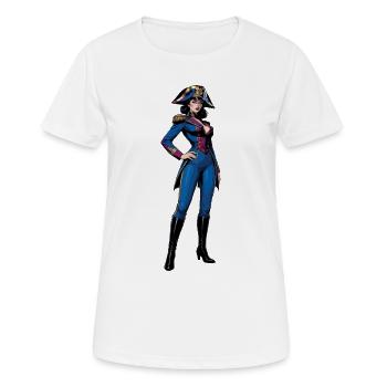 Cosplay de Napoléon Femme - T-shirt respirant Femme - blanc - Devant - AI Model Female 172 dark (172cm)