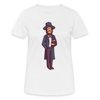 Vintage Jew Illustration - Women's Breathable T-Shirt - white - Front - AI Model Female 172 dark (172cm)
