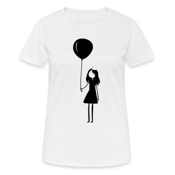 Birthday Balloon Girl Child - Women's Breathable T-Shirt - white - Front - AI Model Female 172 dark (172cm)