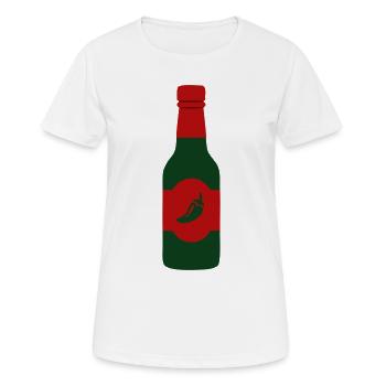 Sauce piquante, sauce pimentée, Cuisine BBQ épicée, équipe - T-shirt respirant Femme - blanc - Devant - AI Model Female 172 dark (172cm)