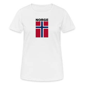 Norge / Norwegen-Unterstützer - Frauen T-Shirt atmungsaktiv - Weiß - Vorne - AI Model Female 172 dark (172cm)