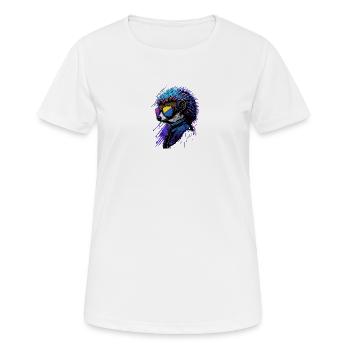 Igel-Neon-Vibes - Frauen T-Shirt atmungsaktiv - Weiß - Vorne - AI Model Female 172 dark (172cm)