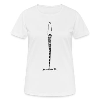 ganz dünnes Eis - Frauen T-Shirt atmungsaktiv - Weiß - Vorne - AI Model Female 172 dark (172cm)
