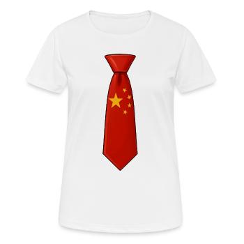 Lien avec la Chine - T-shirt respirant Femme - blanc - Devant - AI Model Female 172 dark (172cm)