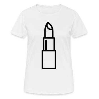 rouge à lèvres - T-shirt respirant Femme - blanc - Devant - AI Model Female 172 dark (172cm)