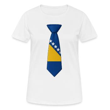 Lien avec la Bosnie - T-shirt respirant Femme - blanc - Devant - AI Model Female 172 dark (172cm)