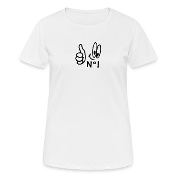 Number One, Comic - Women's Breathable T-Shirt - white - Front - AI Model Female 172 dark (172cm)