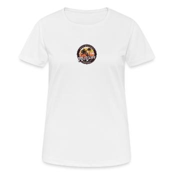 Meljine Montenegro Strand Design - Frauen T-Shirt atmungsaktiv - Weiß - Vorne - AI Model Female 172 dark (172cm)