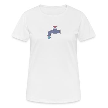 Chute du robinet de pixels - T-shirt respirant Femme - blanc - Devant - AI Model Female 172 dark (172cm)