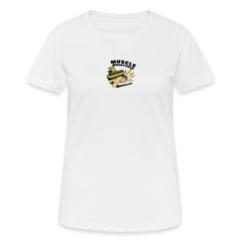 Muskel Flüsterer - Frauen T-Shirt atmungsaktiv - Weiß - Vorne - AI Model Female 172 dark (172cm)