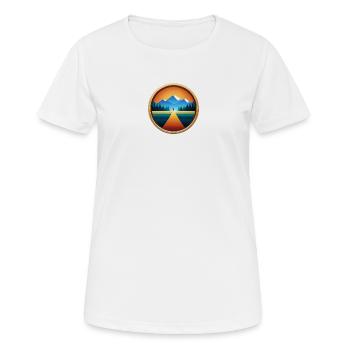 Style montagnard avec charpente en bois - T-shirt respirant Femme - blanc - Devant - AI Model Female 172 dark (172cm)