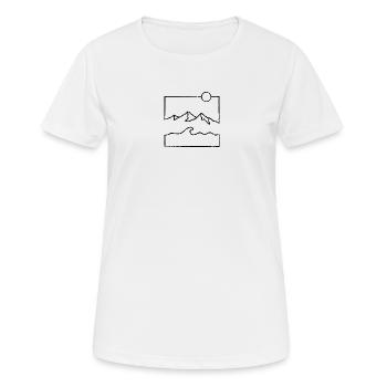 En attente de conception - T-shirt respirant Femme - blanc - Devant - AI Model Female 172 dark (172cm)