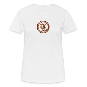 Obstinément doux et fier de l’être - T-shirt respirant Femme - blanc - Devant - AI Model Female 172 dark (172cm)