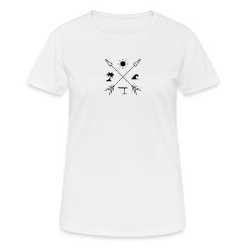Wing foil Surf - T-shirt respirant Femme - blanc - Devant - AI Model Female 172 dark (172cm)