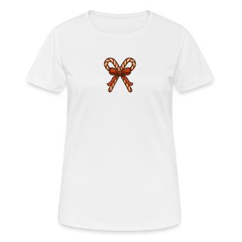 Cannes d’orge d’orge avec ruban rouge - T-shirt respirant Femme - blanc - Devant - AI Model Female 172 dark (172cm)