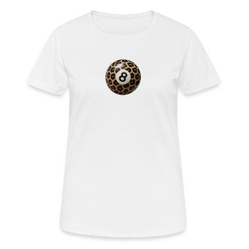 Leopard Pattern 8 Ball - Women's Breathable T-Shirt - white - Front - AI Model Female 172 dark (172cm)