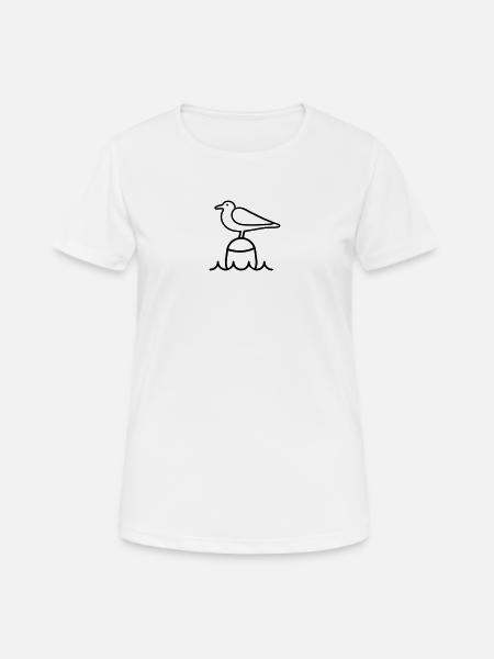 Seagull Moin - Women's Breathable T-Shirt - white