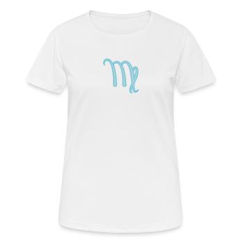 Jungfrau Sternzeichen Pastel Blau - Frauen T-Shirt atmungsaktiv - Weiß - Vorne - AI Model Female 172 dark (172cm)