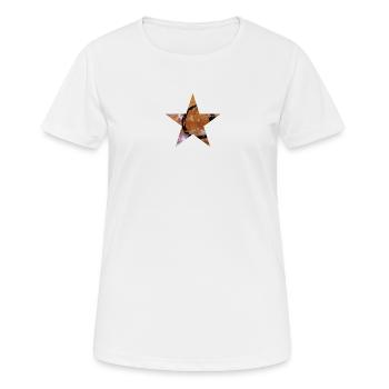 Star - Five Prongs - Symbol - Monoprint - Circle - Women's Breathable T-Shirt - white - Front - AI Model Female 172 dark (172cm)