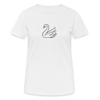 Minimal Swan Design Elegant Aesthetic Line Art - Women's Breathable T-Shirt - white - Front - AI Model Female 172 dark (172cm)