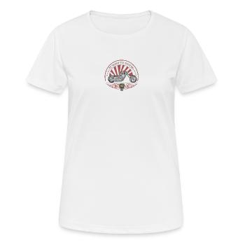 Né à monter - T-shirt respirant Femme - blanc - Devant - AI Model Female 172 dark (172cm)