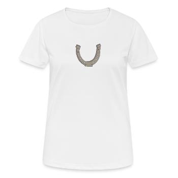 fer à cheval - T-shirt respirant Femme - blanc - Devant - AI Model Female 172 dark (172cm)