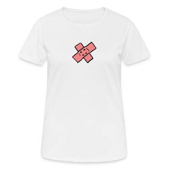 Pflaster - Frauen T-Shirt atmungsaktiv - Weiß - Vorne - AI Model Female 172 dark (172cm)