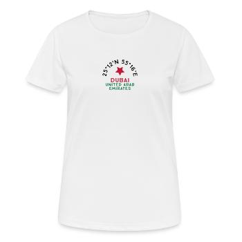 Dubaï - T-shirt respirant Femme - blanc - Devant - AI Model Female 172 dark (172cm)