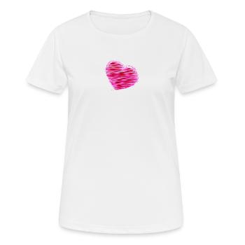 ICH LIEBE DICH. ICH LIEBE DICH. LIEBE. LIEBE. HERZ. - Frauen T-Shirt atmungsaktiv - Weiß - Vorne - AI Model Female 172 dark (172cm)