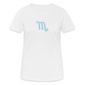Symbole du signe du signe du Scorpion Bleu pastel - T-shirt respirant Femme - blanc - Devant - AI Model Female 172 dark (172cm)