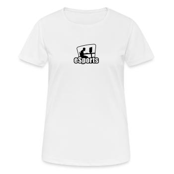 esports - Frauen T-Shirt atmungsaktiv - Weiß - Vorne - AI Model Female 172 dark (172cm)
