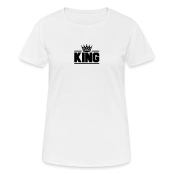 König - Frauen T-Shirt atmungsaktiv - Weiß - Vorne - AI Model Female 172 dark (172cm)