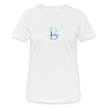 B| Monogramm | Name | Ben | Watercolor - Frauen T-Shirt atmungsaktiv - Weiß - Vorne - AI Model Female 172 dark (172cm)
