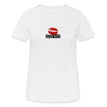 leck mich am arsch - Frauen T-Shirt atmungsaktiv - Weiß - Vorne - AI Model Female 172 dark (172cm)