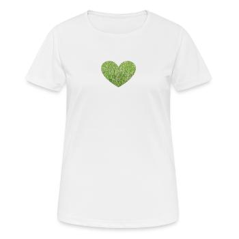 Grass heart - Women's Breathable T-Shirt - white - Front - AI Model Female 172 dark (172cm)