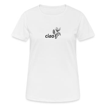 ciao kakao - Frauen T-Shirt atmungsaktiv - Weiß - Vorne - AI Model Female 172 dark (172cm)