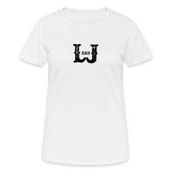 L and J Destroyed Monogram - Women's Breathable T-Shirt - white - Front - AI Model Female 172 dark (172cm)