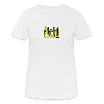 Vibrant Handwritten Label Design - Women's Breathable T-Shirt - white - Front - AI Model Female 172 dark (172cm)