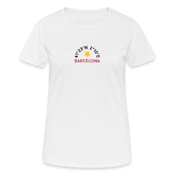 Barcelone - T-shirt respirant Femme - blanc - Devant - AI Model Female 172 dark (172cm)