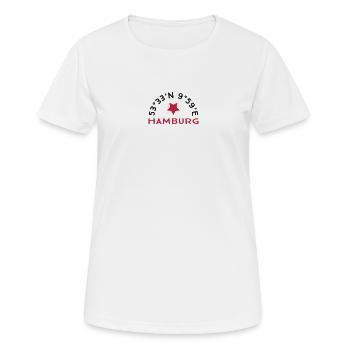 Hambourg - T-shirt respirant Femme - blanc - Devant - AI Model Female 172 dark (172cm)