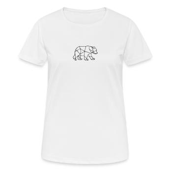 Motif géométrique de prisme d’ours - T-shirt respirant Femme - blanc - Devant - AI Model Female 172 dark (172cm)