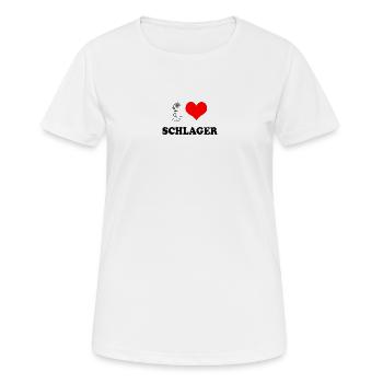J’adore Schlager - T-shirt respirant Femme - blanc - Devant - AI Model Female 172 dark (172cm)