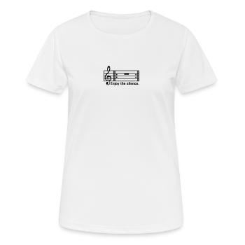 Enjoy the silence - Women's Breathable T-Shirt - white - Front - AI Model Female 172 dark (172cm)