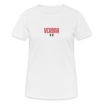 Drapeau de Vérone-Italie - T-shirt respirant Femme - blanc - Devant - AI Model Female 172 dark (172cm)