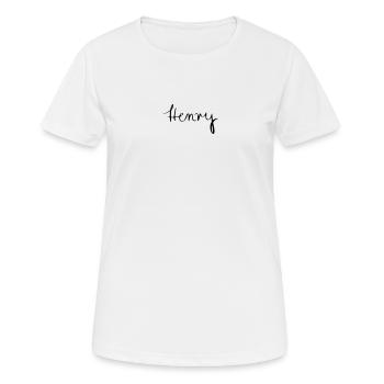 Henry - Frauen T-Shirt atmungsaktiv - Weiß - Vorne - AI Model Female 172 dark (172cm)