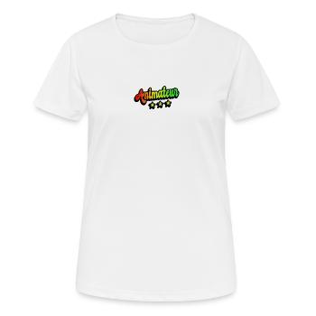 Animateur Regenbogen Design - Frauen T-Shirt atmungsaktiv - Weiß - Vorne - AI Model Female 172 dark (172cm)
