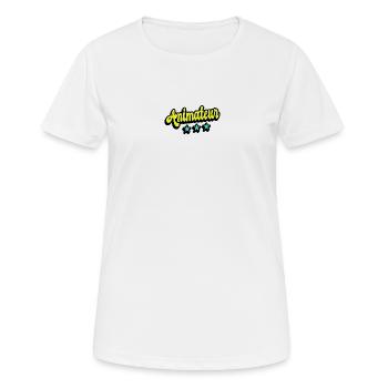 Animateur Design - Frauen T-Shirt atmungsaktiv - Weiß - Vorne - AI Model Female 172 dark (172cm)